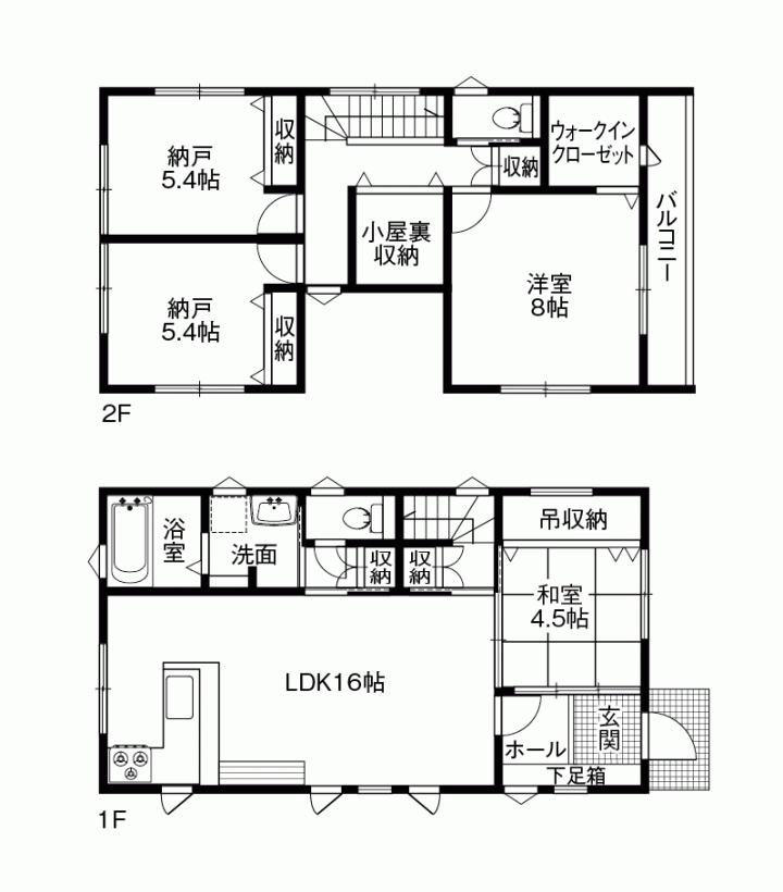 Floor plan. 38,800,000 yen, 2LDK + 2S (storeroom), Land area 102.9 sq m , Building area 101.02 sq m