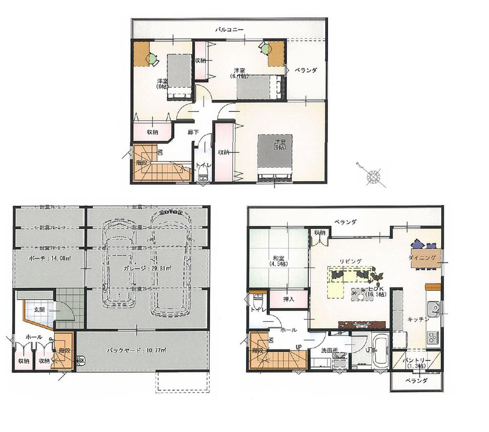 Floor plan. 39,800,000 yen, 4LDK, Land area 107.98 sq m , Building area 157.49 sq m