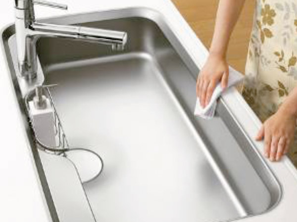 Kitchen.  [Gap-less sink] Dirt is likely to regard the "gap" was reduced as much as possible, It has adopted the always clean and keep the sink of advanced design. (Same specifications)