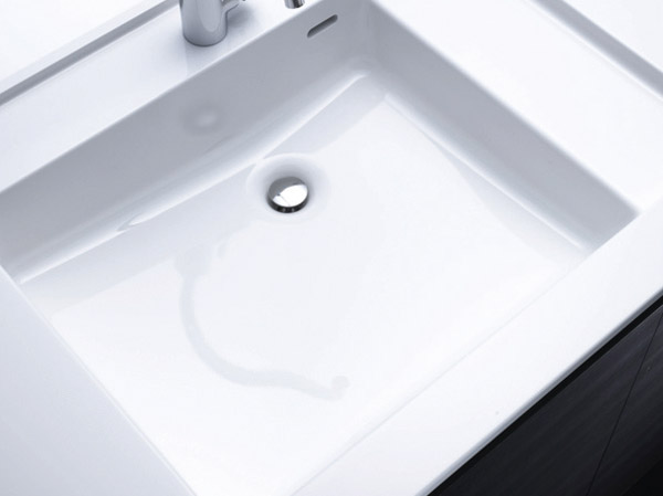 Bathing-wash room.  [Wash ball] Spacious ball, Integrated there is no seam between the counter. Also has excellent dirt is less likely to accumulate design. (Same specifications)