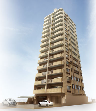 Shared facilities.  [Exterior - Rendering] ON ・ To OFF comfort of the city "Shinonome", 28 comfortable home is the birth of the family.