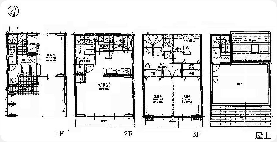 Floor plan. 33,800,000 yen, 4LDK, Land area 70 sq m , Building area 122.1 sq m