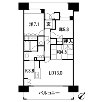 Floor: 3LDK + TR, the occupied area: 74.51 sq m, Price: 28.5 million yen