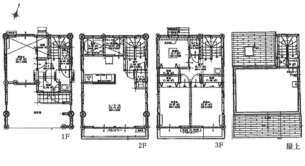 Floor plan. 33,800,000 yen, 4LDK, Land area 70 sq m , Building area 122.1 sq m