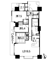 Floor: 3LDK + DEN + WIC + SIC + TR, the occupied area: 93.67 sq m, Price: 61.2 million yen