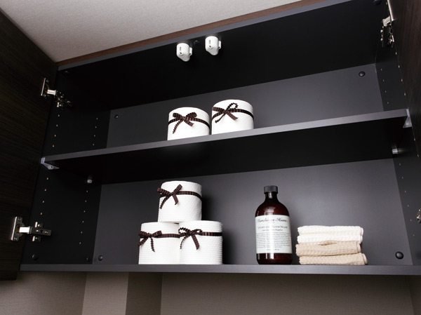 Toilet. Toilet hanging cupboard