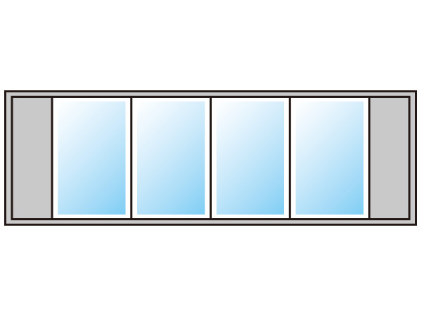 Building structure.  [Panorama window] living ・ Dining sash has adopted a panoramic window that leads to a strikingly open feeling. Plenty adopted the light, It will produce a bright living room. (Conceptual diagram)