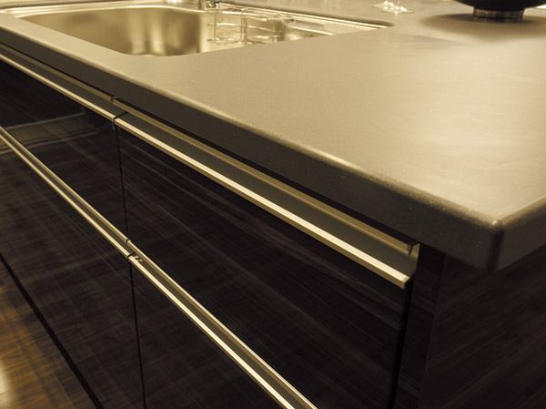 Kitchen.  [Work top] Hard artificial marble wounded difficult dirt. Because one top finish floating luxury, beauty ・ You ease-of-use is a difference.