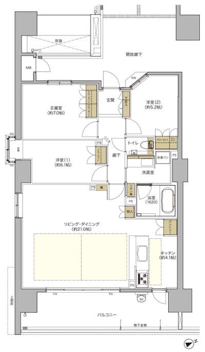 Floor: 3LDK, occupied area: 92.47 sq m, Price: 43.2 million yen ・ 47,100,000 yen