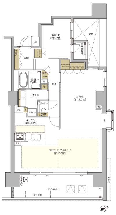 Floor: 2LDK, occupied area: 83.77 sq m, Price: 42,300,000 yen ・ 45,500,000 yen