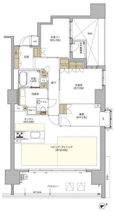 Floor: 2LDK + S, the occupied area: 83.77 sq m, Price: 42,300,000 yen ・ 45,500,000 yen
