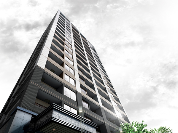 Klaas Hatchobori The ・ mark. "Klaas Hatchobori The ・ Mark "Exterior - Rendering (in fact a somewhat different in those that caused draw on the basis of the drawings)