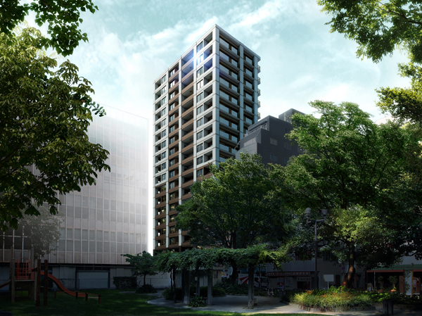 In fact a somewhat different in a composite of Exterior - Rendering to local peripheral photographs taken in June 2013. Exterior - Rendering is actually a little different in what caused draw based on the drawings