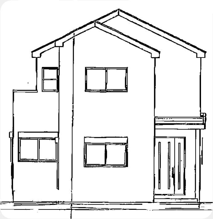 Rendering (appearance). East side elevational view