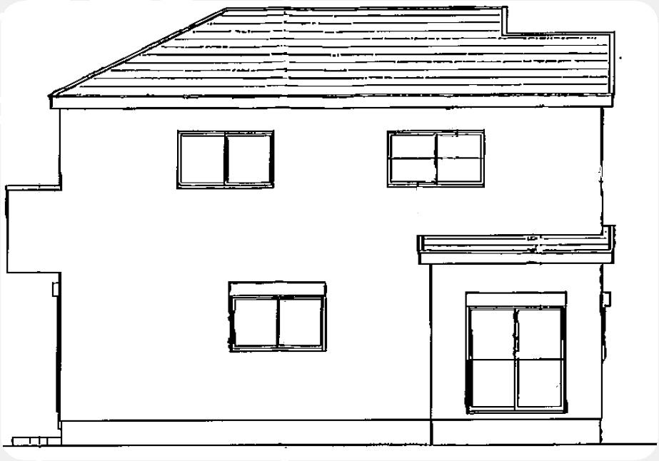Rendering (appearance). East side elevational view