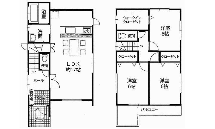 Floor plan. 20,700,000 yen, 3LDK, Land area 100.75 sq m , Building area 88.95 sq m