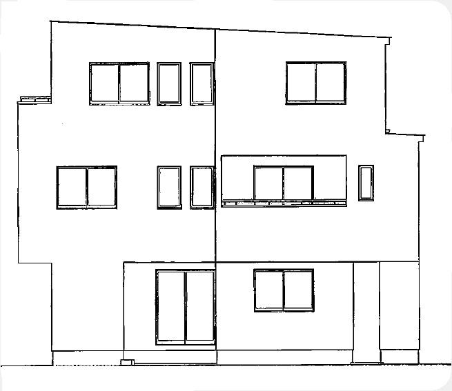 Rendering (appearance). South side elevational view