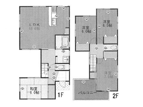 Floor plan. 33,900,000 yen, 4LDK, Land area 140.61 sq m , Building area 106.81 sq m