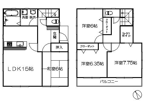Floor plan. 23.5 million yen, 4LDK, Land area 144.93 sq m , Building area 98.97 sq m   ※ Drawing current state priority