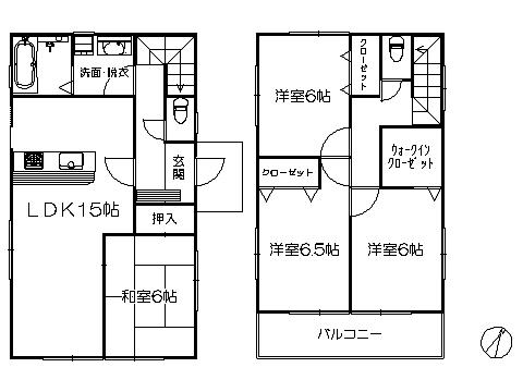 Floor plan. 30,800,000 yen, 4LDK, Land area 147.92 sq m , Building area 96.89 sq m ※ Floor Plan current state priority