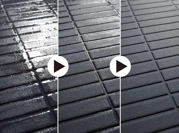 Bathing-wash room. Flagstone floor