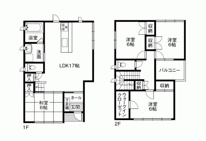 Floor plan. 31,800,000 yen, 4LDK, Land area 128.8 sq m , Building area 107.64 sq m