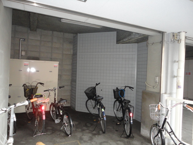 Other common areas. Bicycle parking is covered.