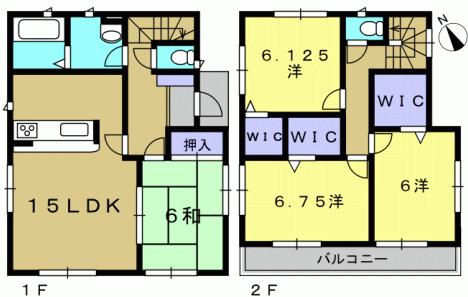 Floor plan. 23.5 million yen, 4LDK, Land area 144.93 sq m , Building area 98.97 sq m 4LDK