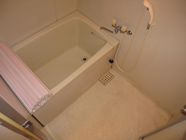 Bath. ☆ Shower. Tub is wide.