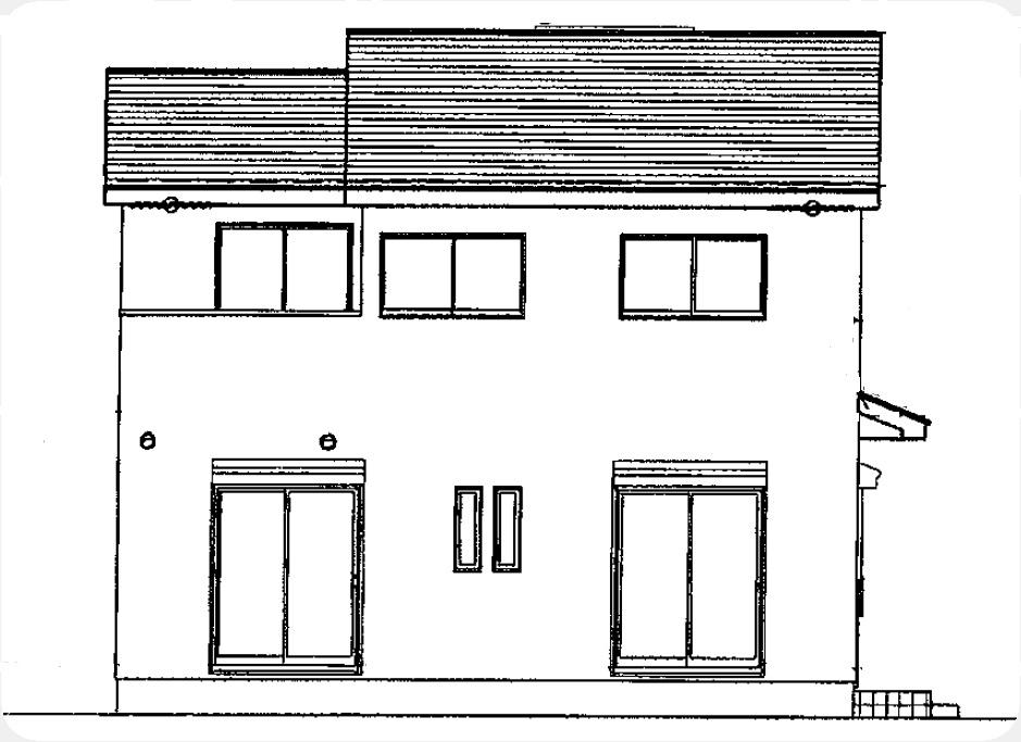 Rendering (appearance). South side elevational view