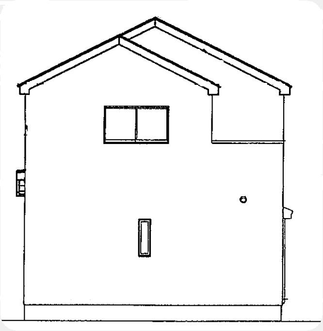 Rendering (appearance). West side elevational view