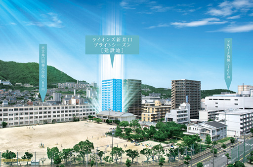 Listings pictorial is that the photographs of the north-east direction from the six-story equivalent of building the draw raised was Renderings and 220m point than the local on the basis of the drawing (June 2013 shooting) was synthesized by CG processing, In fact a slightly different. Photo has some CG processing