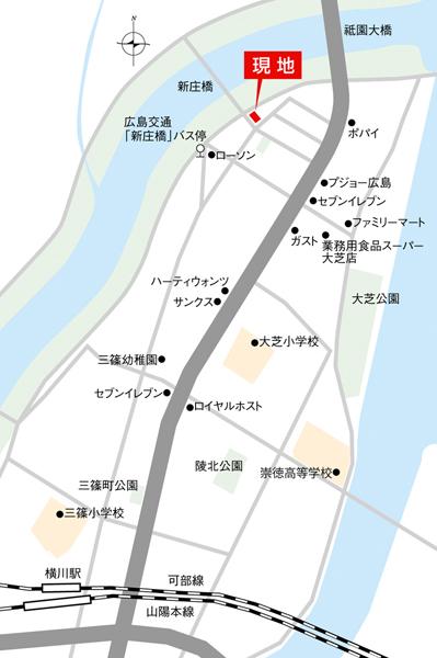 Local guide map.  ※ Near the guide map
