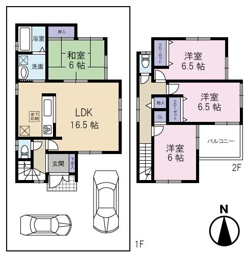 Floor plan. 23.8 million yen, 4LDK, Land area 115.56 sq m , Building area 95.58 sq m