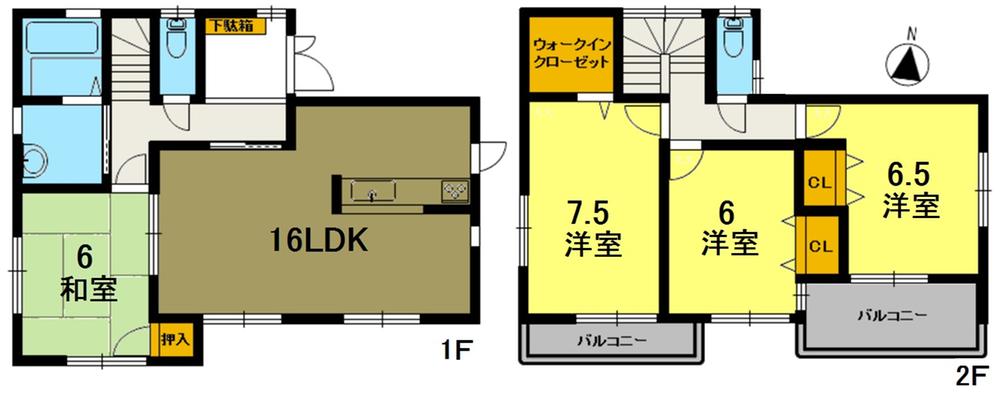 Floor plan. 23.8 million yen, 4LDK, Land area 165.01 sq m , Building area 98.82 sq m