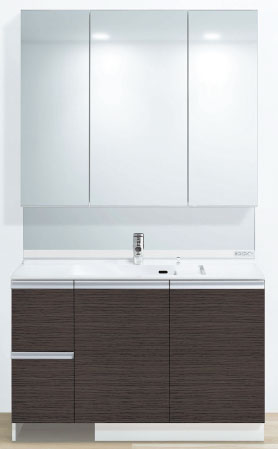 Bathing-wash room.  [bathroom] Prevention specification cloudy mirror of the central part. In all the shelves of the back storage space is movable, Wash is also possible to remove.