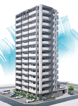 Shared facilities.  [Exterior - Rendering] Suitable to house to draw a happy style, Give a sophisticated impression in the modern "line Wand Mitaki park" all 44 House of building design. Color ring tones and white, Look with quality in Sharp brought by Marion and horizontal line leading to the sky, Familiar with the green landscape of the park, Plug melts beautifully in the city of calm Mitaki. From the design of the form up to the shading and detail, Carefully planning has been Hokorashiki Residence, It will bring a quiet excitement and more value in this town of landscape.