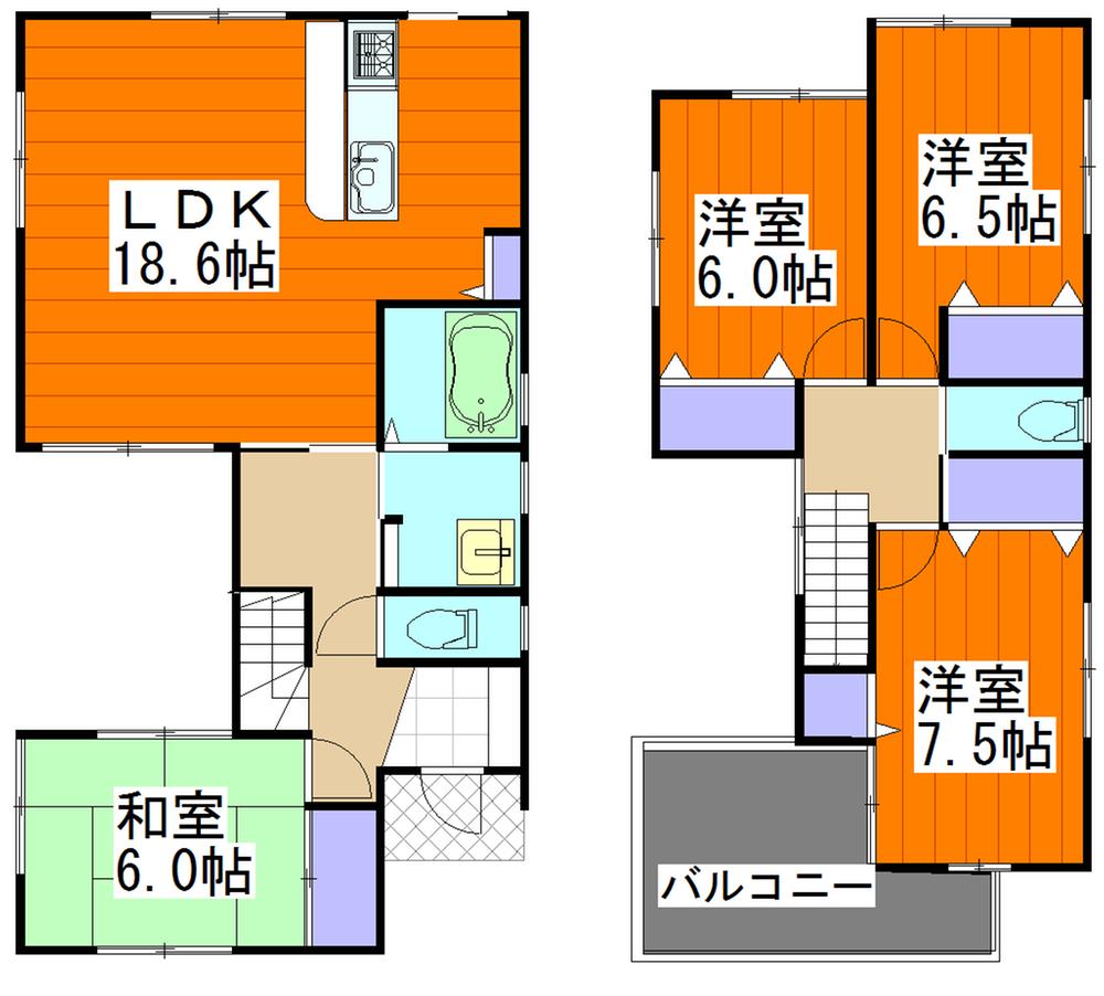 Floor plan. 33,300,000 yen, 4LDK, Land area 140.61 sq m , Building area 115.09 sq m