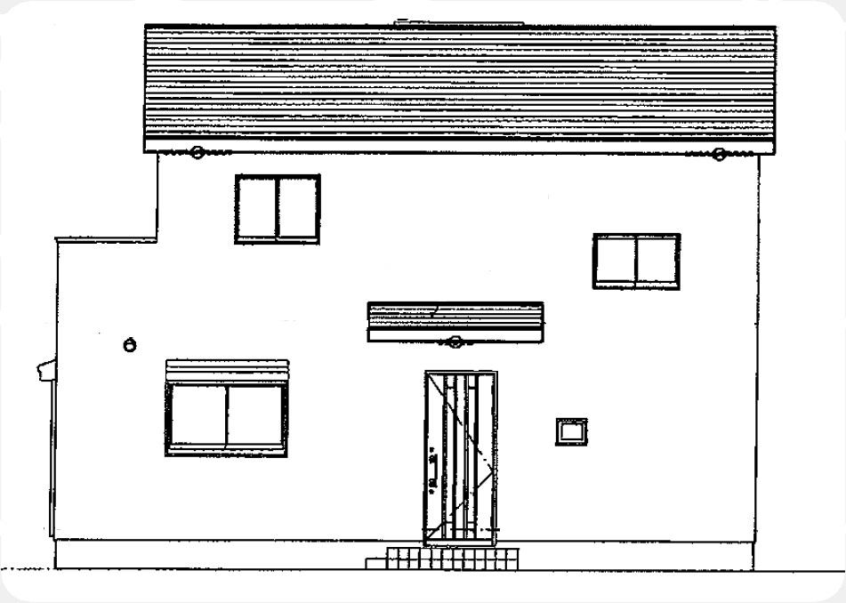 Rendering (appearance). East side elevational view