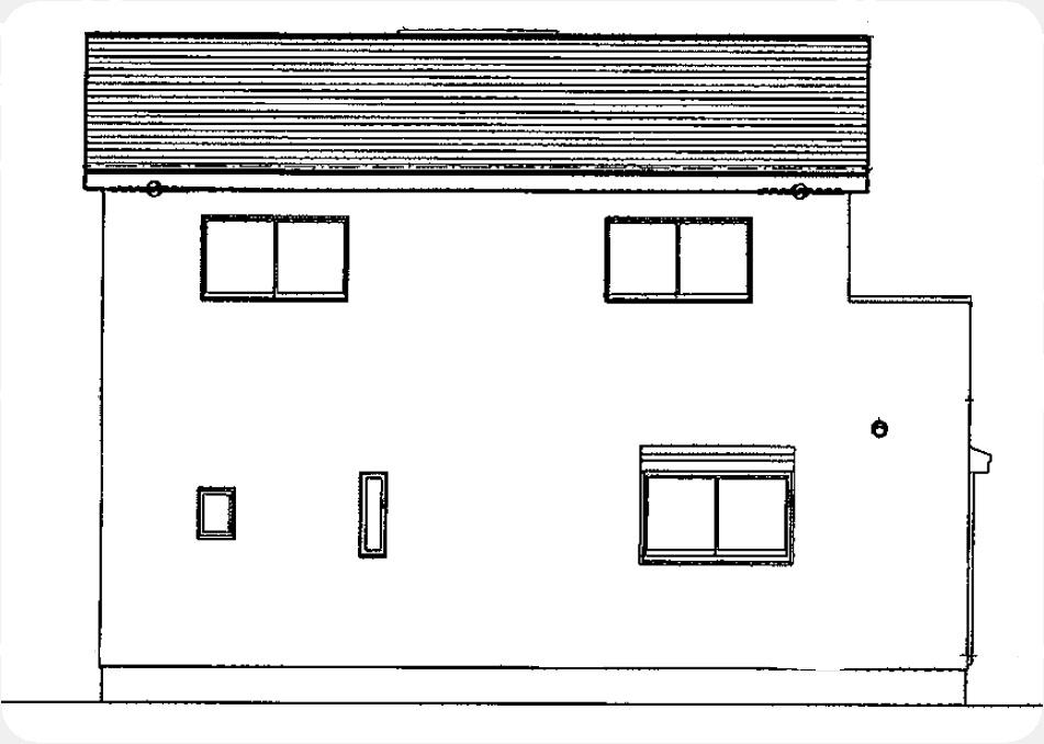 Rendering (appearance). West side elevational view