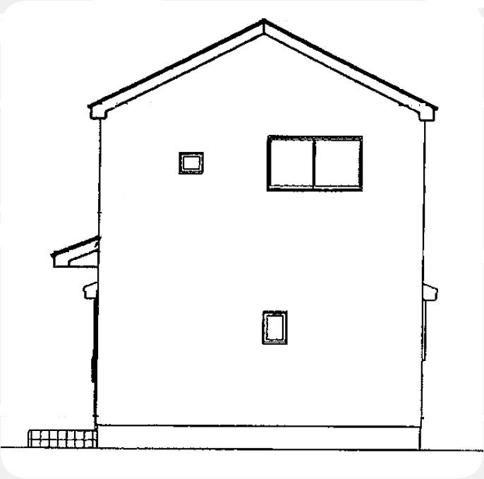 Rendering (appearance). North side elevational view