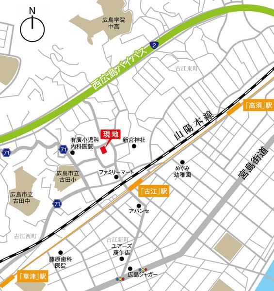 Local guide map.  ※ Near the guide map