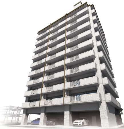 Shared facilities.  [Exterior - Rendering] To function as the main highway of Hiroshima urban area, National Highway Route 2. Succession is green trees, Peace Boulevard that wins the name as a way to symbolize the Hiroshima. Location that lead smoothly to any that is, Achieve a freely accessible. freely, Lightly, Spread is living, In addition you can enjoy the active city life.