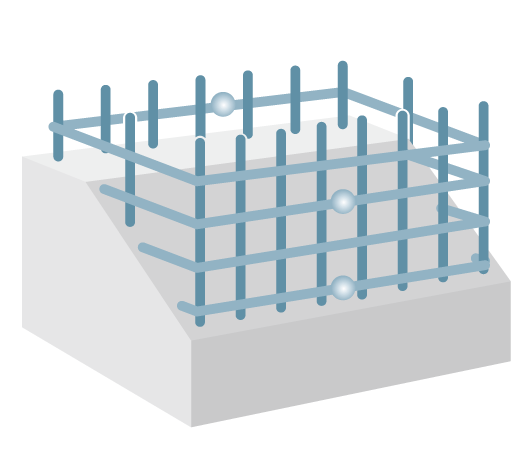 Building structure.  [Welding closed hoop] The band muscle of the pillars, It was welded in advance at the factory, Adopt a welding closed hoop. Compared with the company's traditional method to hook shape by bending rebar, You can to achieve high durability pillar.  ※ Except part (conceptual diagram)