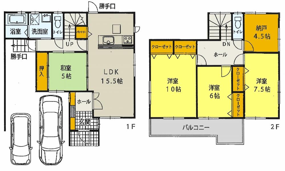 Floor plan. 26,900,000 yen, 4LDK + S (storeroom), Land area 173.59 sq m , Building area 121.61 sq m