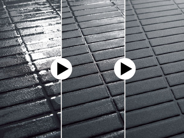 Bathing-wash room.  [Flagstone floor] Speed ​​of drainage and drying in breaking the surface tension of water is faster, It does not leave a drop of water in the next morning. On slip resistant, With less water also red, Clean and safe.