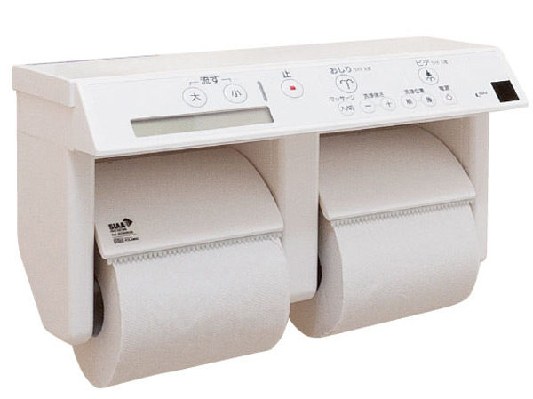 Toilet.  [Interior remote control] Shower toilet on the remote control is placed in easy-to-use position of the wall. It can be operated in a reasonable attitude, Is a useful paper holder integrated.