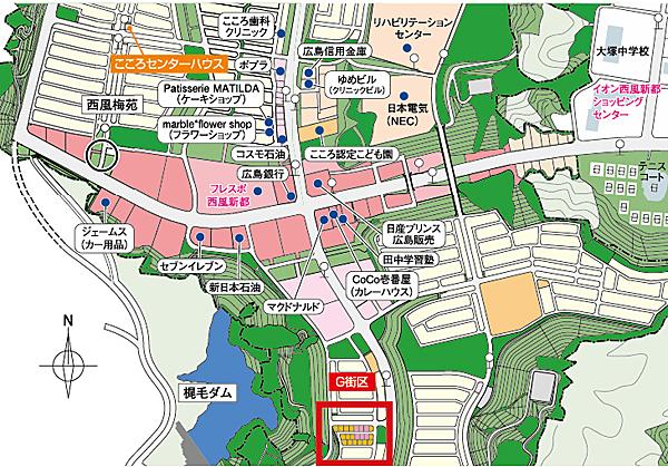 Local guide map.  ※ Near the guide map