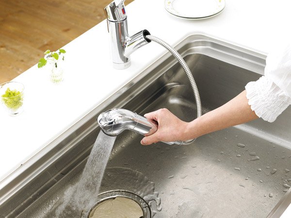 Kitchen.  [Water purifier function with hand shower faucet]  ※ When you use the water purification of hot water, Please once boiled.  ※ For more information, please contact the person in charge.