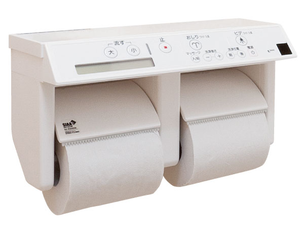 Toilet.  [Interior remote control] Shower toilet on the remote control is placed in easy-to-use position of the wall. It can be operated in a reasonable attitude, Is a useful paper holder integrated.